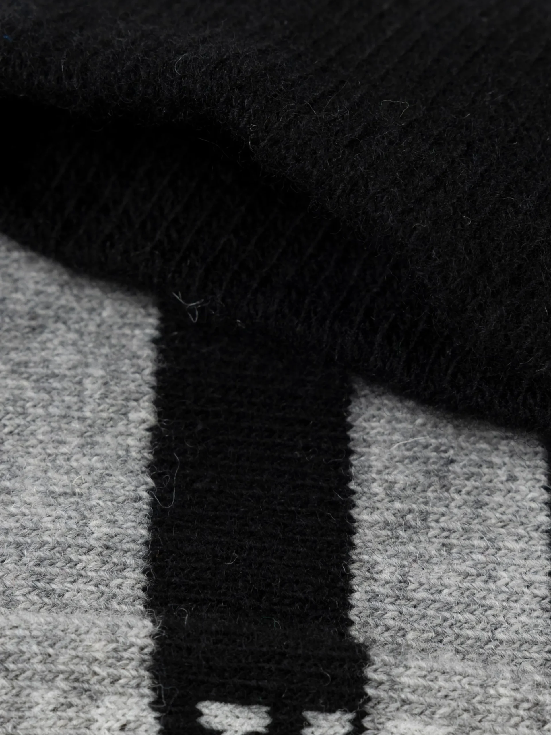Discount Finisterre Classic Wool Striped Sock Black/Grey