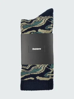 Sale Finisterre High Tide Pattern Sock WillowGreenOsmosis