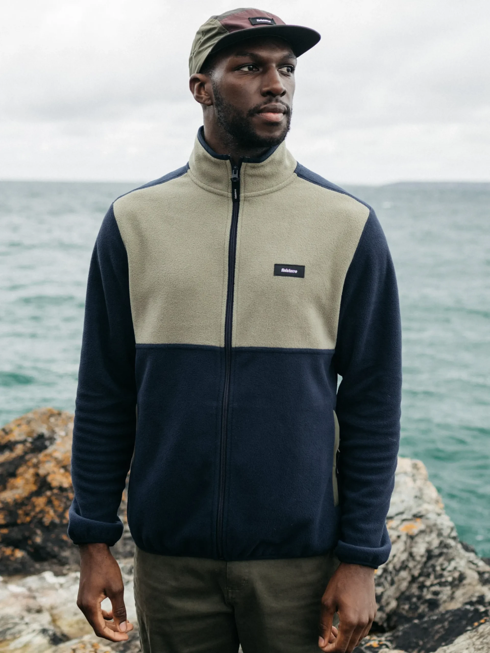 Online Finisterre Men's Axiom Full Zip Fleece WillowGreen/Navy/Olive