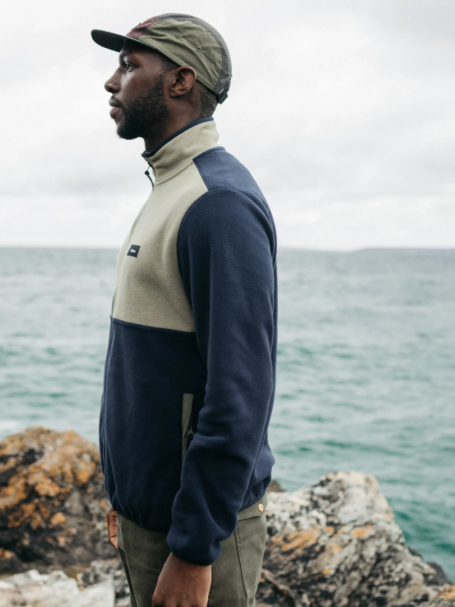 Online Finisterre Men's Axiom Full Zip Fleece WillowGreen/Navy/Olive