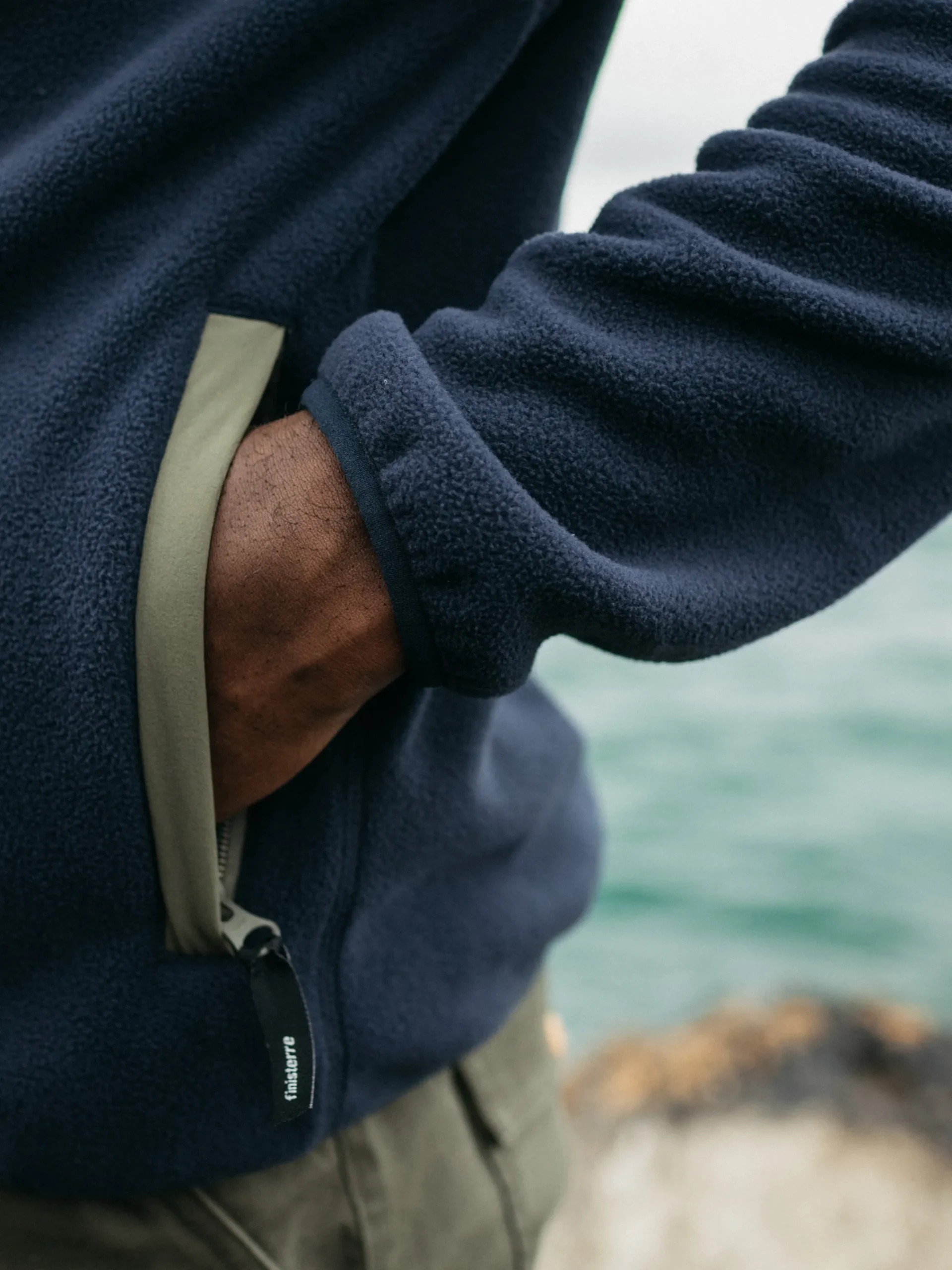 Online Finisterre Men's Axiom Full Zip Fleece WillowGreen/Navy/Olive
