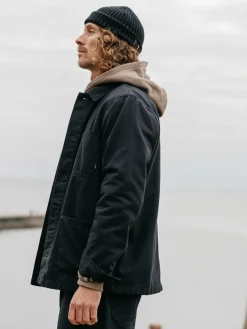 Cheap Finisterre Men's Basset Flannel Lined Jacket Black