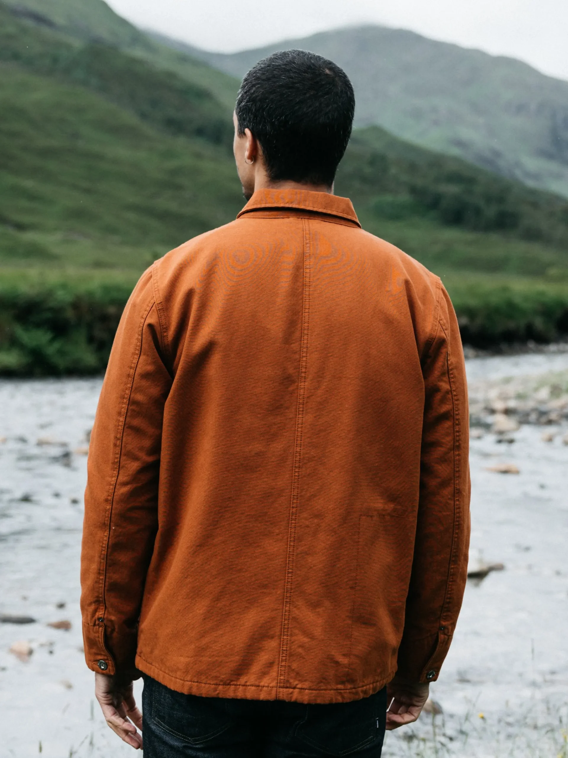 Store Finisterre Men's Basset Flannel Lined Jacket Sable
