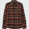 Best Sale Finisterre Men's Beardsmore Shirt DarkRosewoodCheck