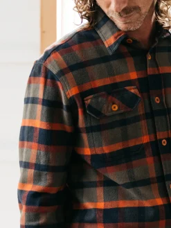 Best Sale Finisterre Men's Beardsmore Shirt DarkRosewoodCheck