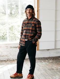 Best Sale Finisterre Men's Beardsmore Shirt DarkRosewoodCheck