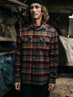 Best Sale Finisterre Men's Beardsmore Shirt DarkRosewoodCheck