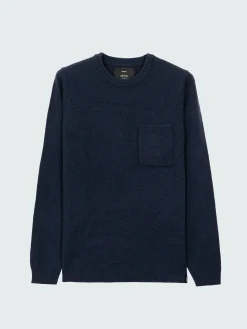 Cheap Finisterre Men's Cavan Pocket Knit Sweater Navy
