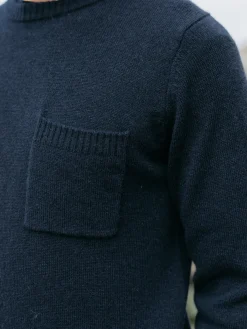 Cheap Finisterre Men's Cavan Pocket Knit Sweater Navy