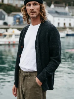 Outlet Finisterre Men's Columba Cardigan Raven