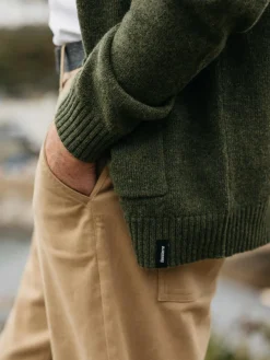 Outlet Finisterre Men's Columba Cardigan Olive