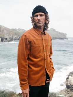 Shop Finisterre Men's Cordium Shirt Sable