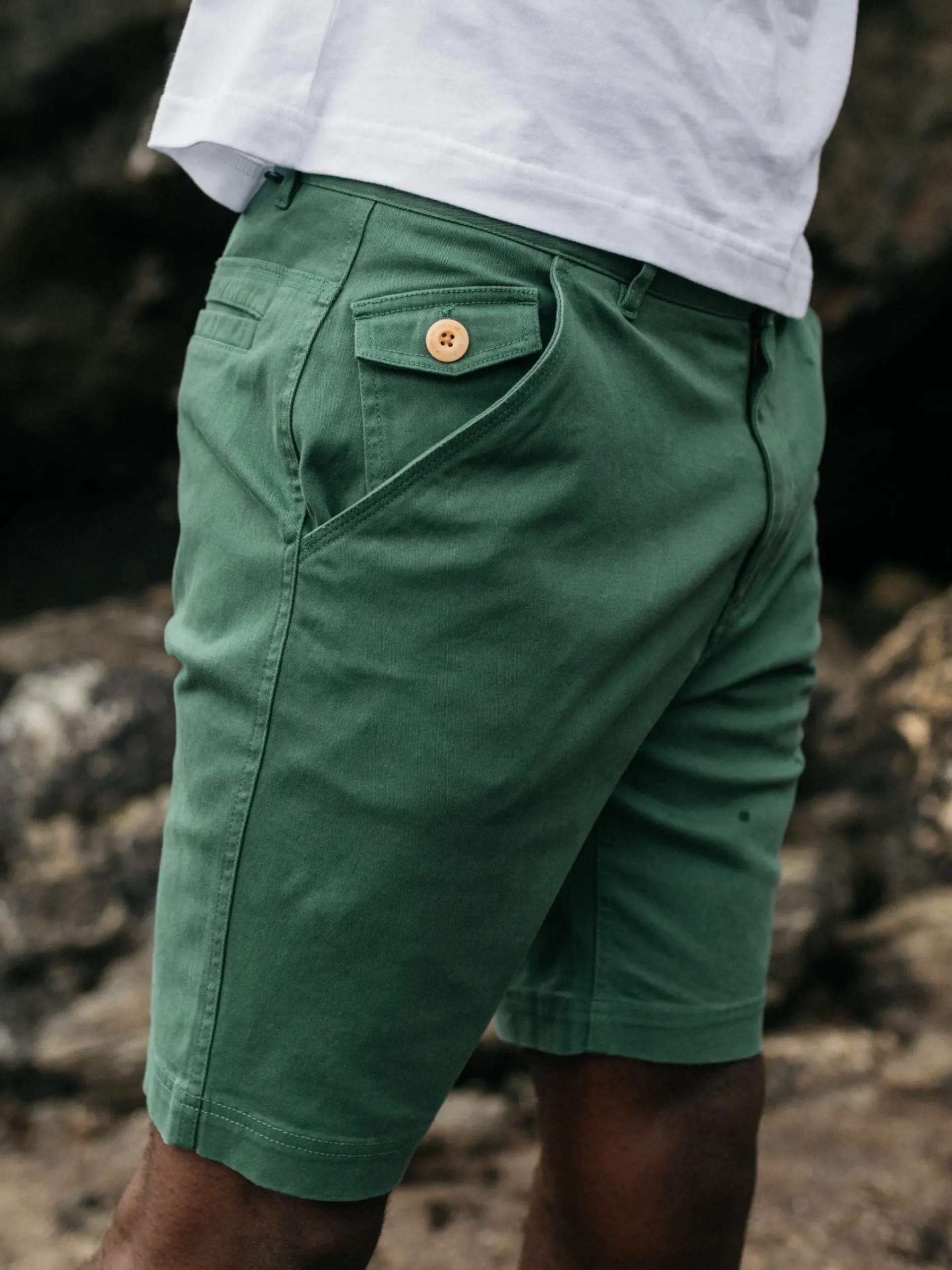 Shop Finisterre Men's Coverack Shorts PineShadow