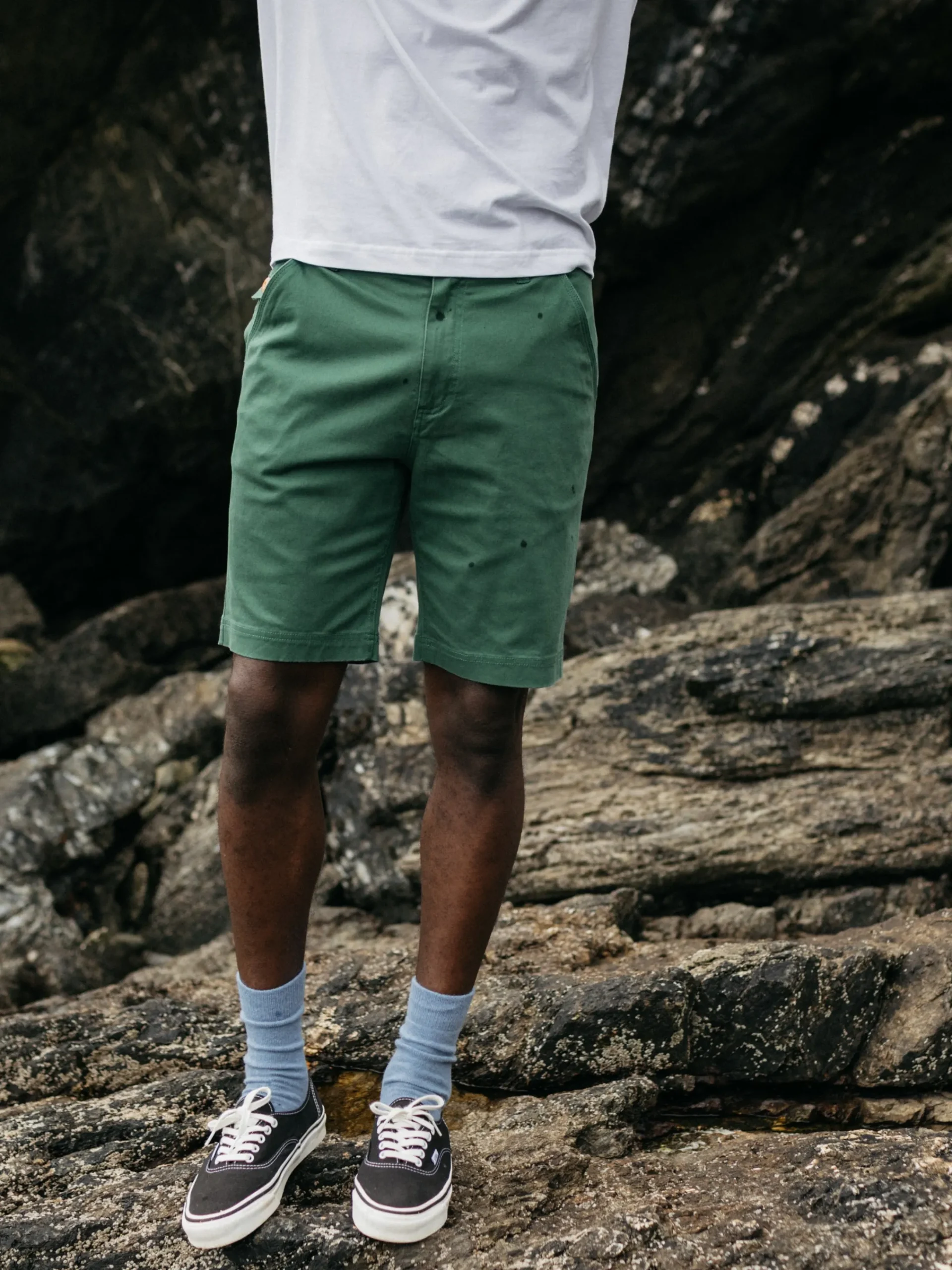 Shop Finisterre Men's Coverack Shorts PineShadow