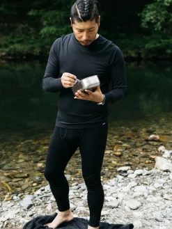 Cheap Finisterre Men's Eddy 2.0 Merino Wool Long Johns Black/Olive