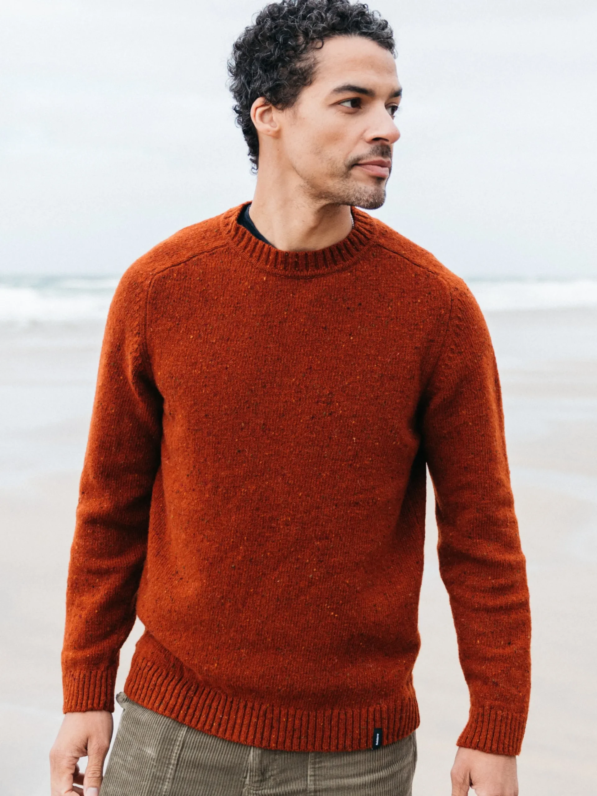 Hot Finisterre Men's Furlong Crew Sweater Sable