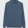 Sale Finisterre Men's Furlong Roll Neck Sweater Indigo