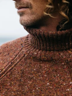 Cheap Finisterre Men's Furlong Roll Neck Sweater Spice