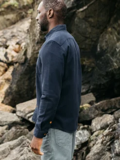Best Finisterre Men's Gylly Shirt NavyDobby