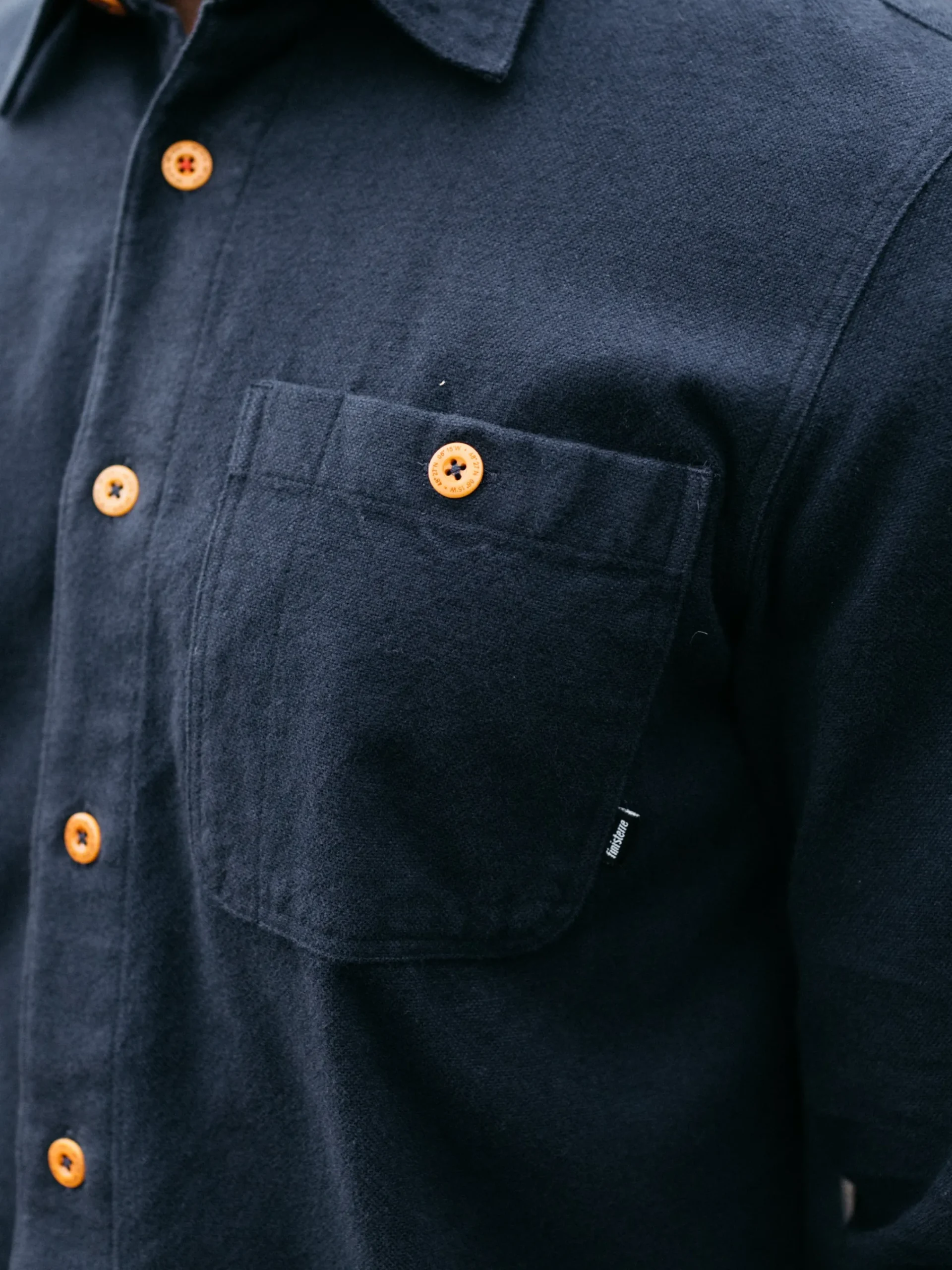 Best Finisterre Men's Gylly Shirt NavyDobby