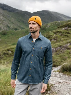 Shop Finisterre Men's Gylly Shirt OceanDobby