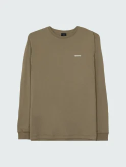 Clearance Finisterre Men's Harlyn Logo Long Sleeve T-Shirt WillowGreen