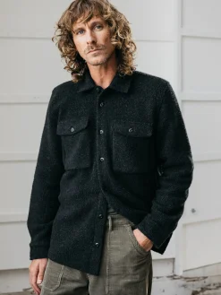 Outlet Finisterre Men's Hegen Fleece Shirt Raven