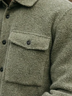 Store Finisterre Men's Hegen Fleece Shirt WillowGreen