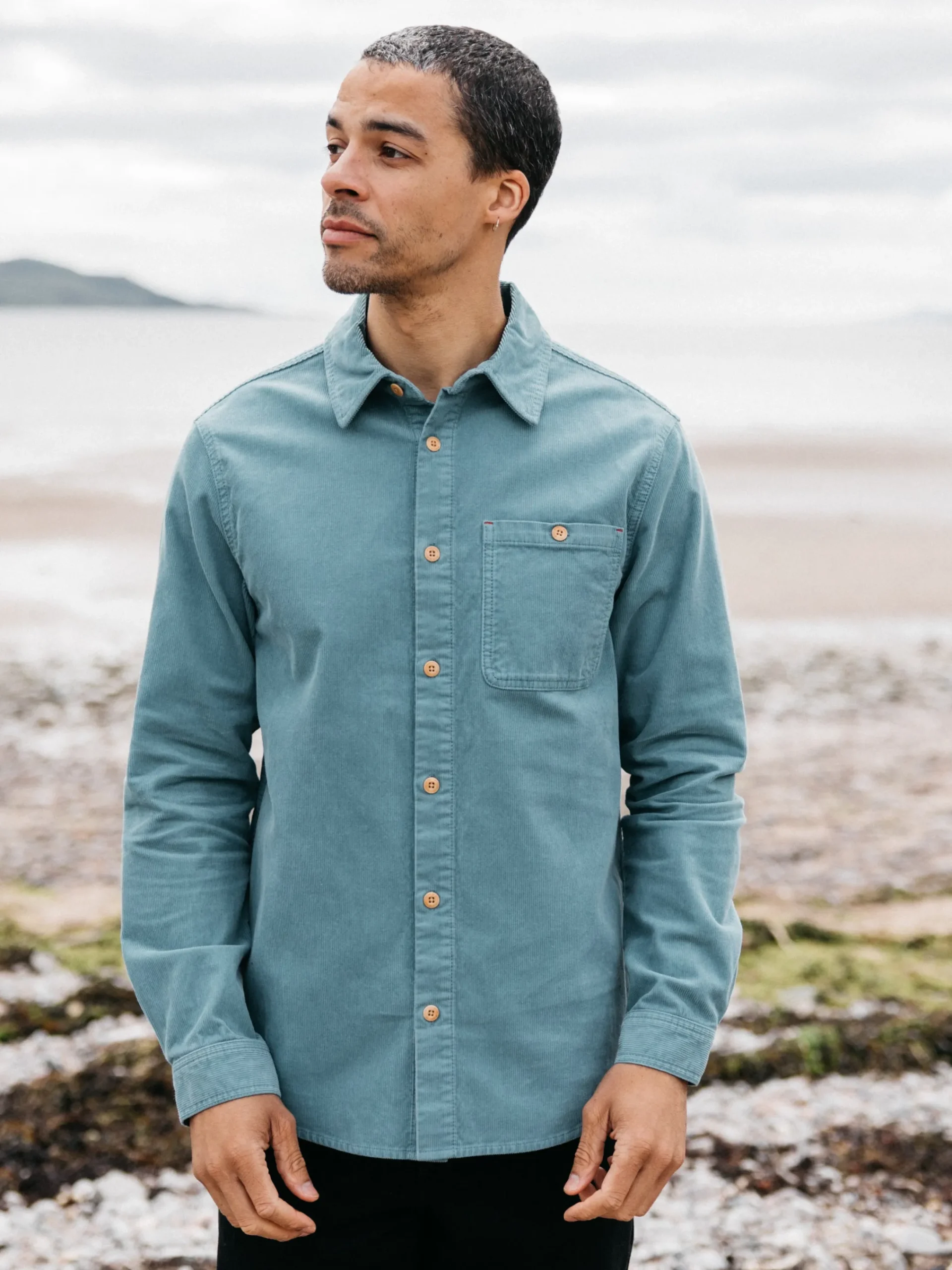 Flash Sale Finisterre Men's Jetty Cord Shirt OceanStorm