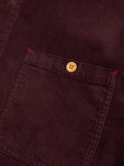 Cheap Finisterre Men's Jetty Cord Shirt BlackCherry
