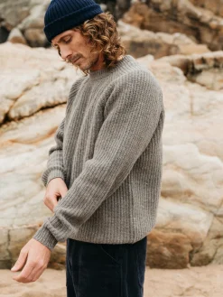Outlet Finisterre Men's Mora Knit Sweater WildSage