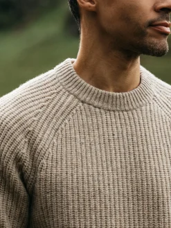 Hot Finisterre Men's Mora Knit Sweater Oatmeal