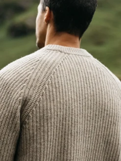 Hot Finisterre Men's Mora Knit Sweater Oatmeal