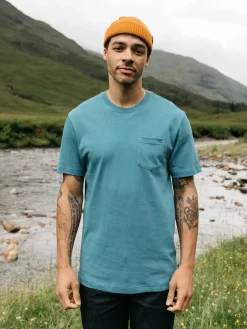 Hot Finisterre Men's Orca Recycled Pocket T-Shirt OceanStorm
