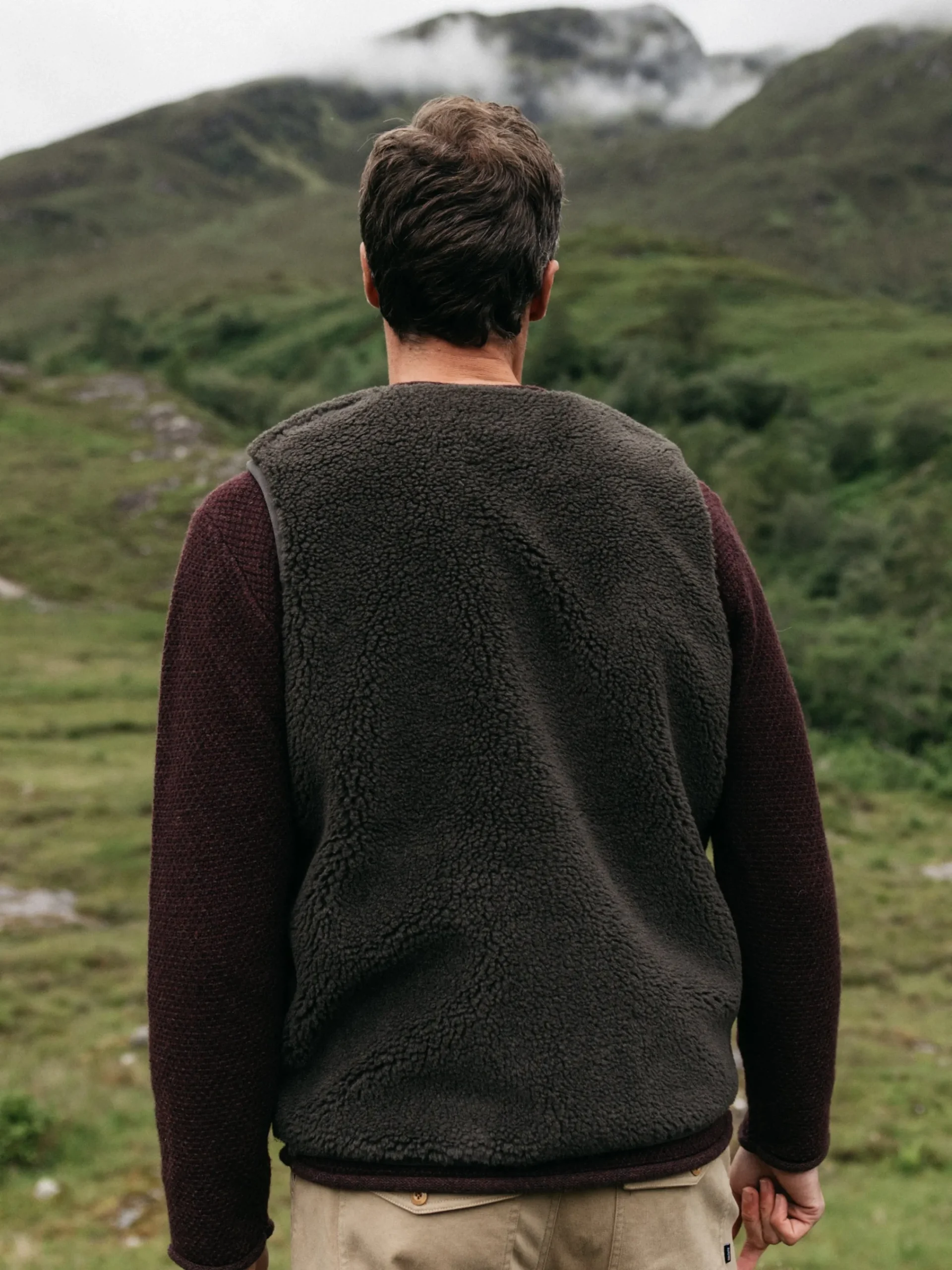 Outlet Finisterre Men's Orsik Fleece Vest RavenBlack