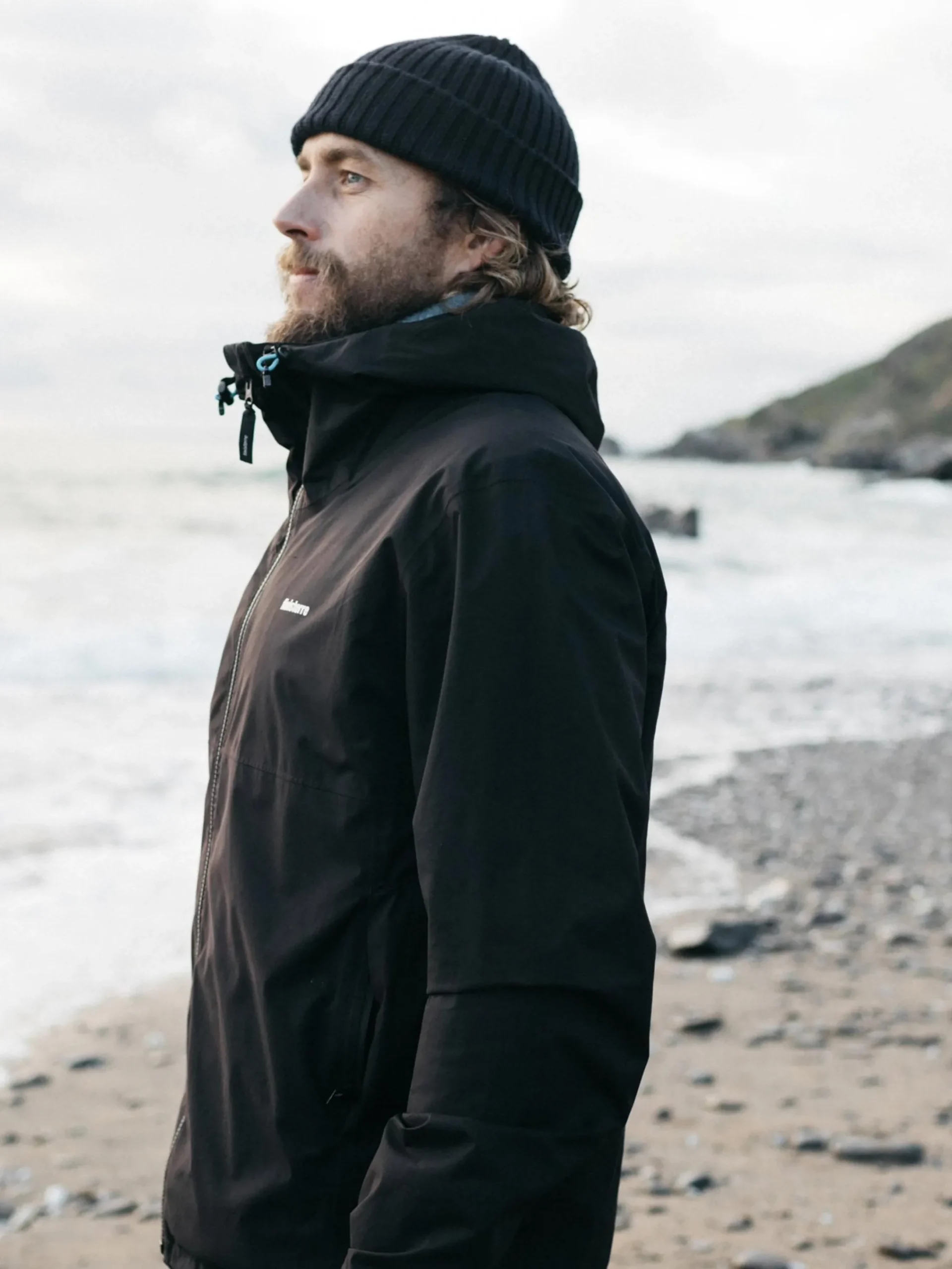 Fashion Finisterre Men's Rainbird Waterproof Jacket Black