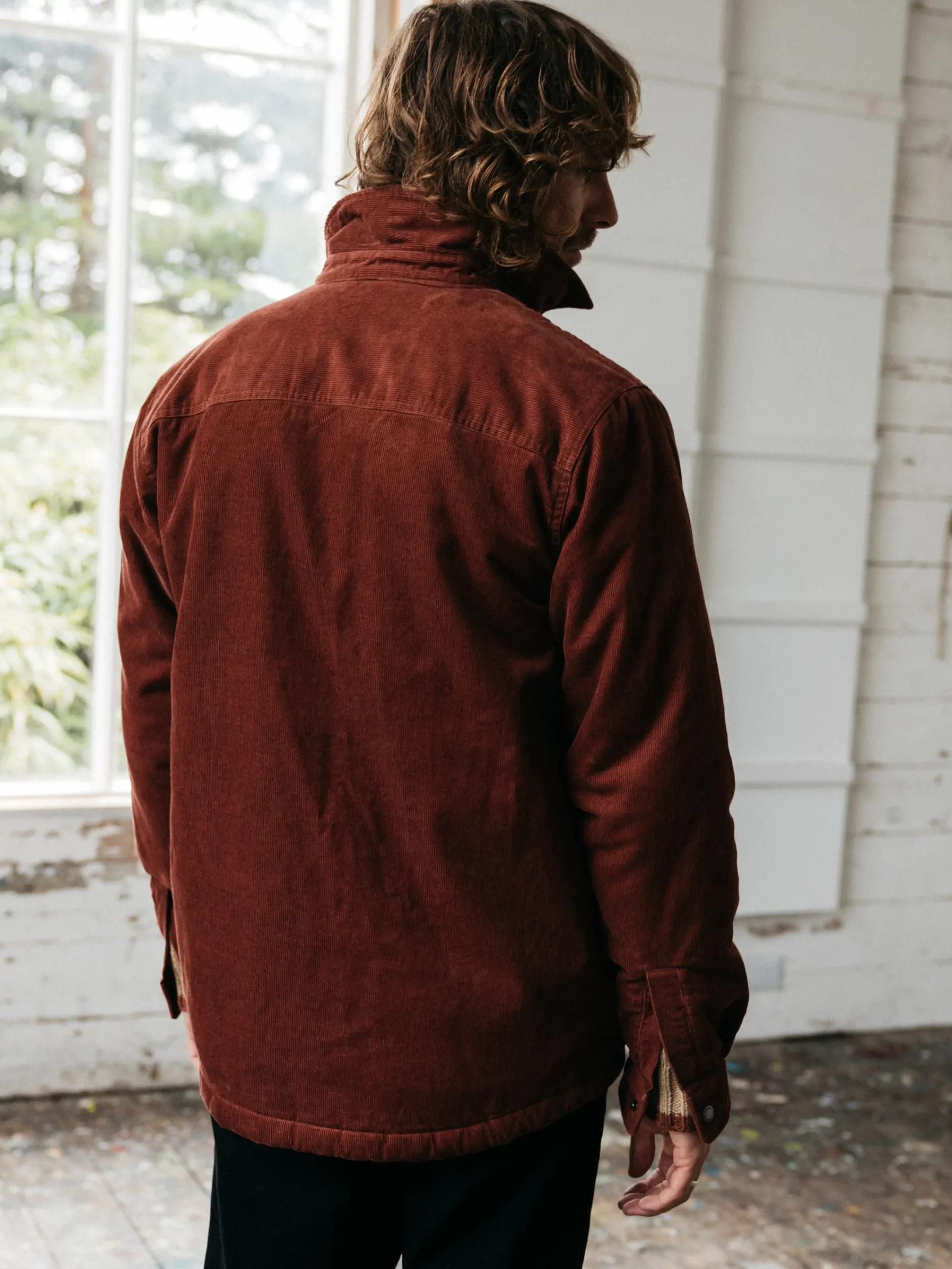 Discount Finisterre Men's Rigger Fleece Lined Jacket DarkRosewood