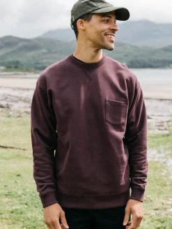 New Finisterre Men's Serpentine Sweatshirt BlackCherry