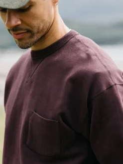 New Finisterre Men's Serpentine Sweatshirt BlackCherry