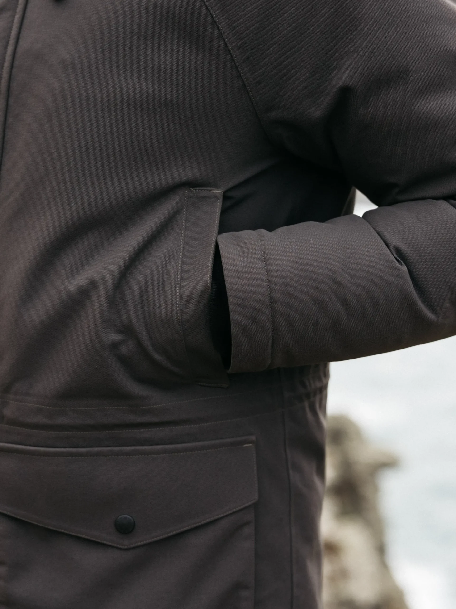 Outlet Finisterre Men's Vellus Parka Jacket Raven
