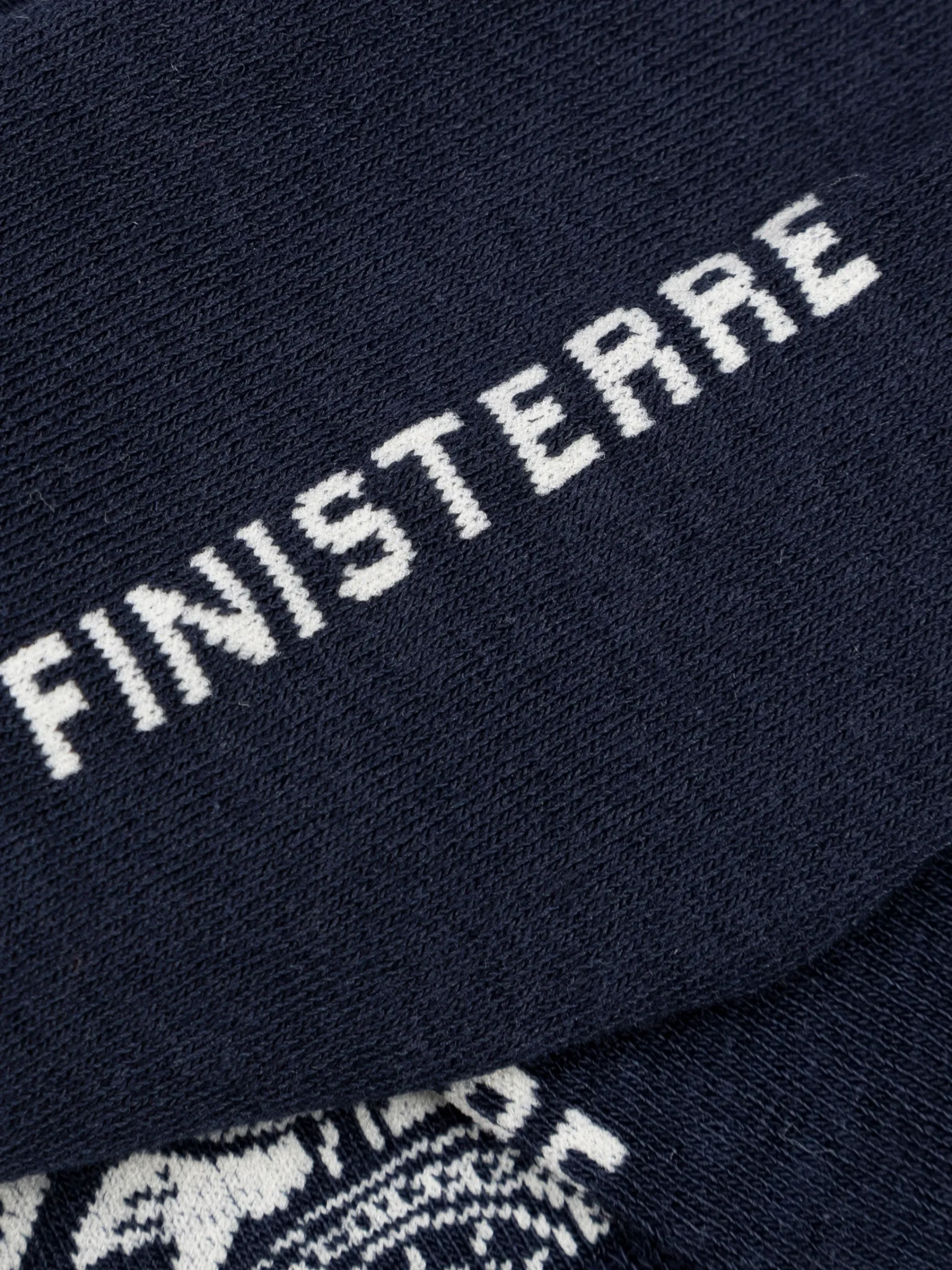 Shop Finisterre Tidelands Lightweight Sock PaisleyNavy/Ecru
