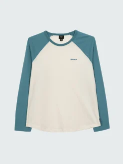 Clearance Finisterre Women's Bailey Long Sleeve T-Shirt Ecru/OceanStorm