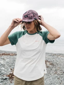 Best Sale Finisterre Women's Bailey T-Shirt Ecru/PineShadow
