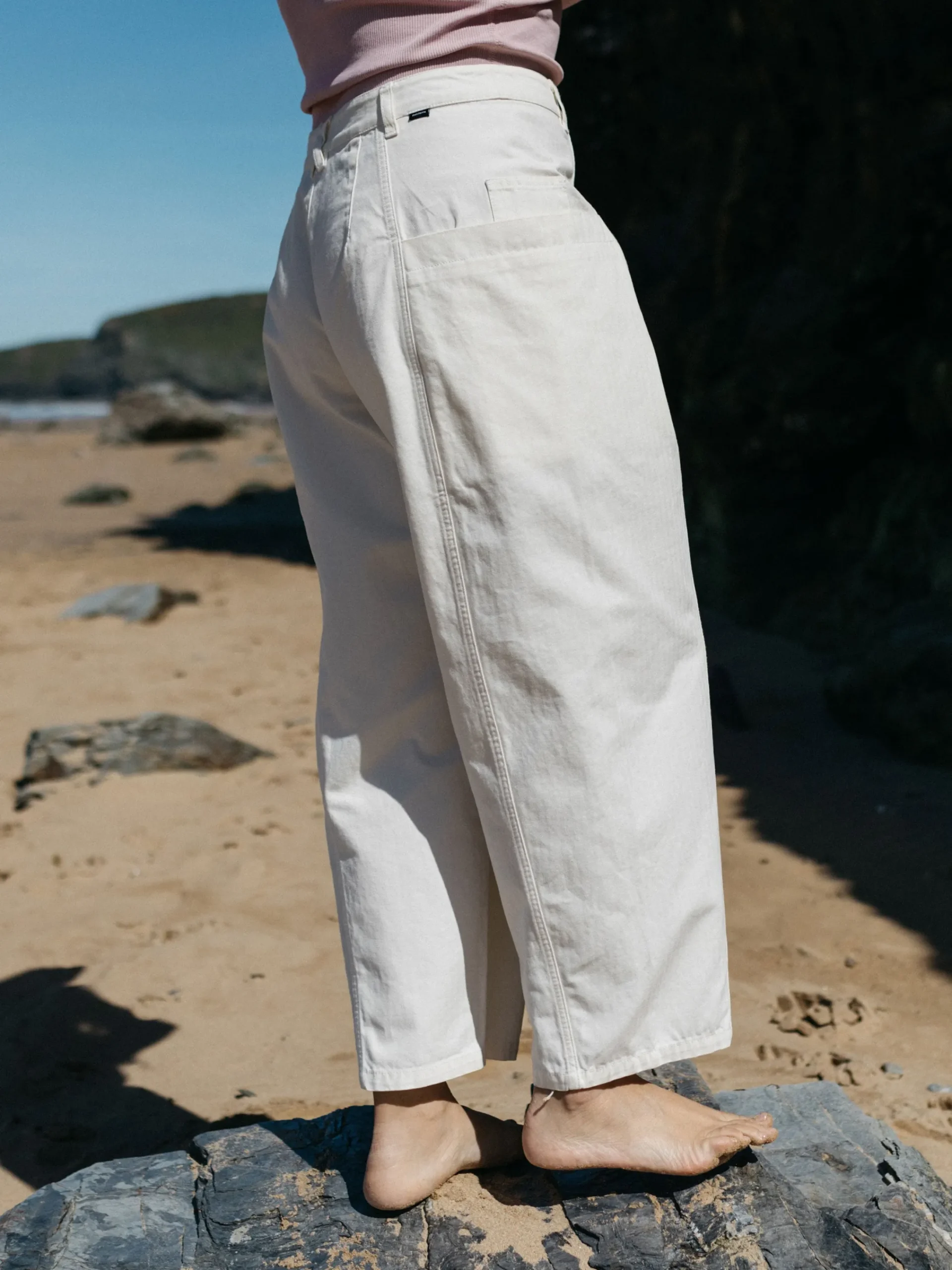 Shop Finisterre Women's Croft Workwear Balloon Pant Ecru