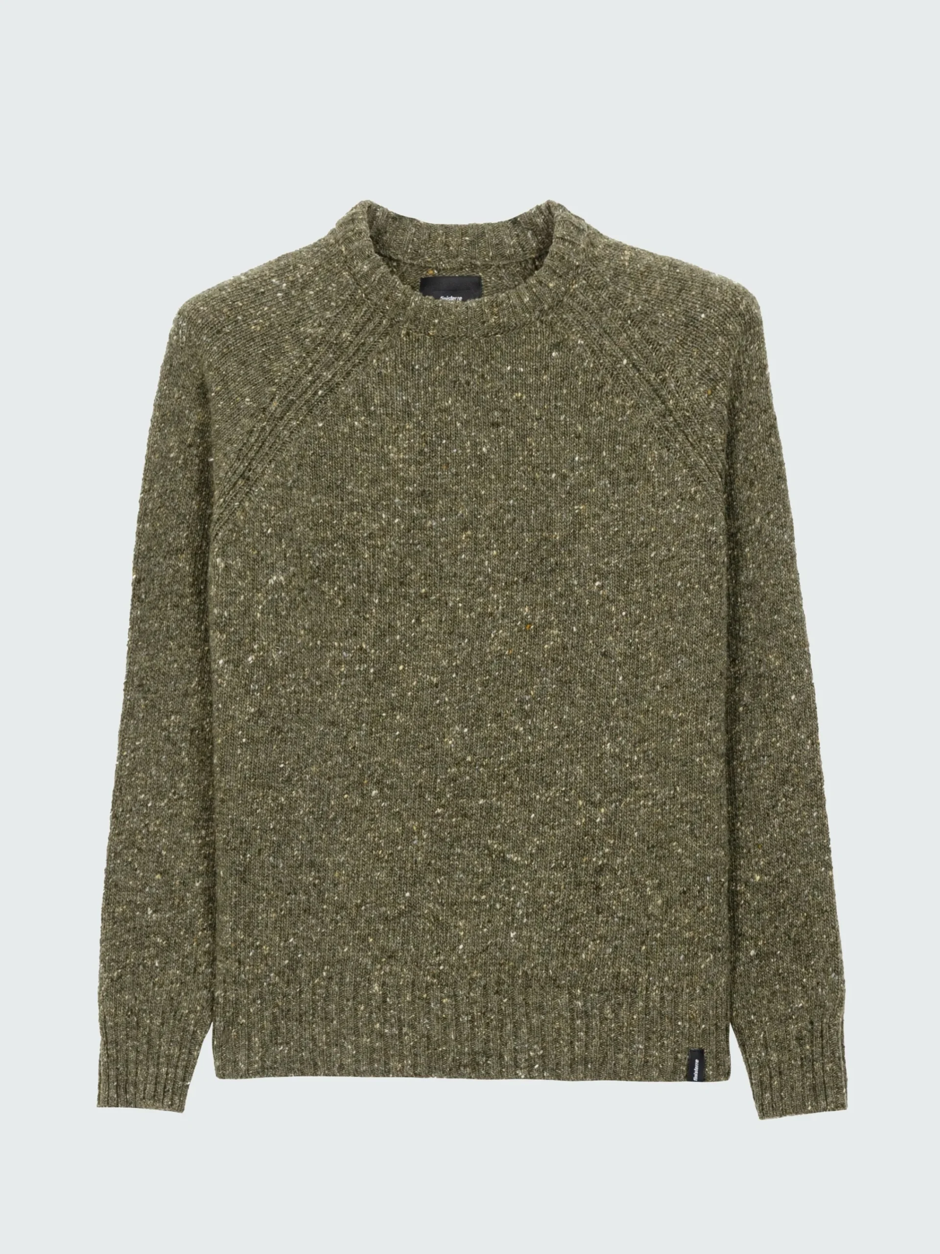 Shop Finisterre Women's Farne Crew Neck Knit Sweater Olive