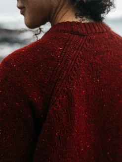 Flash Sale Finisterre Women's Farne Crew Neck Knit Jumper BerryRed