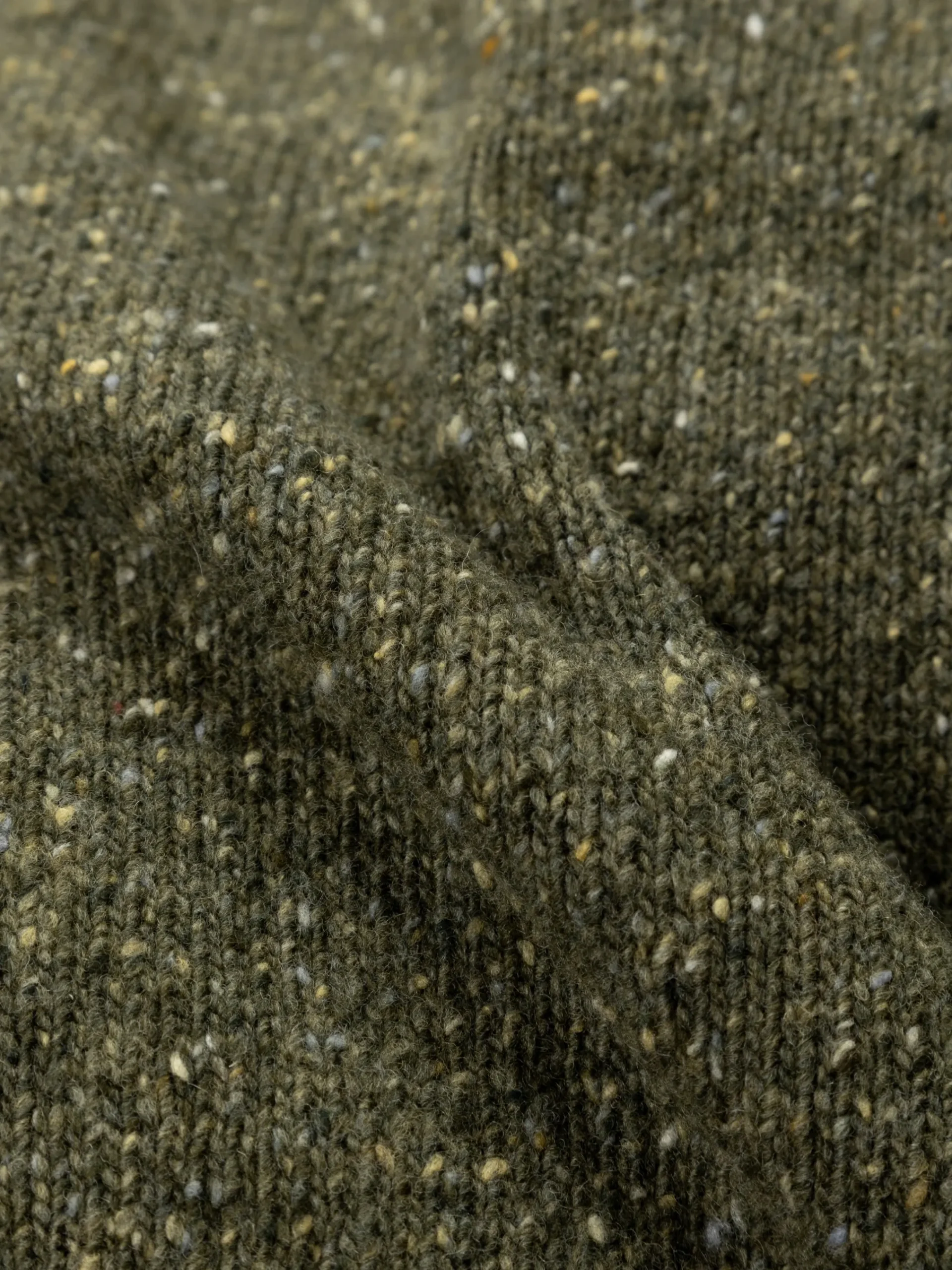 Shop Finisterre Women's Farne Crew Neck Knit Sweater Olive