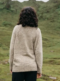 Cheap Finisterre Women's Farne Roll Neck Knit Sweater Oatmeal