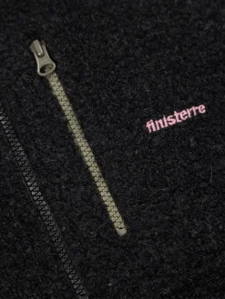 Cheap Finisterre Women's Hegen 1/4 Zip Wool Fleece RavenBlack