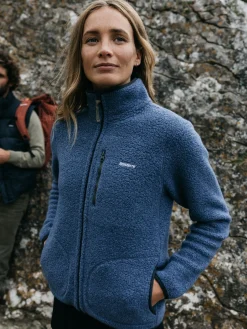 Sale Finisterre Women's Hegen Full Zip Wool Fleece CoastalFjord